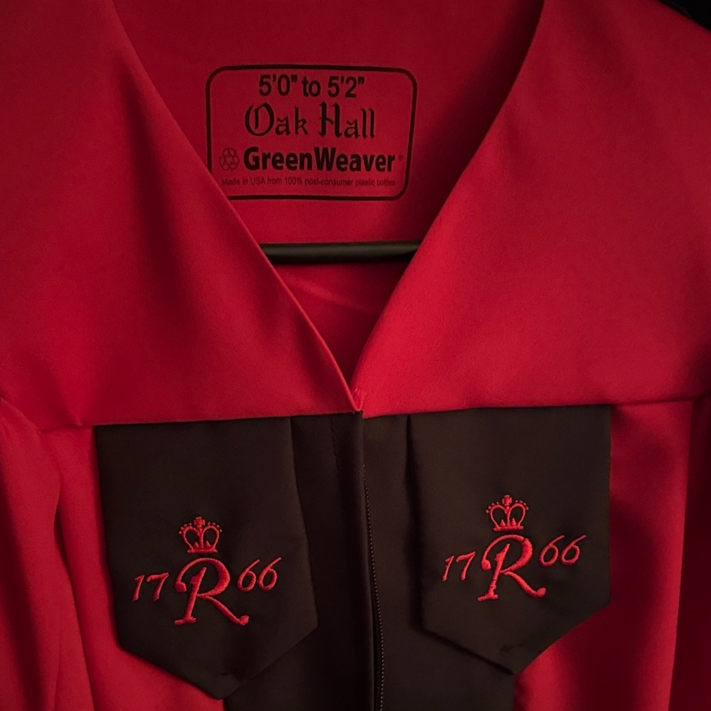 Rutgers SAS Graduation Regalia Gown with Hood - Picture 7 of 7
